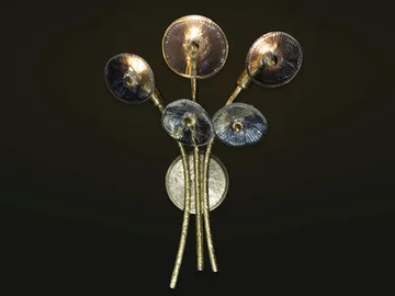 IN BLOOM 1080/A3 - LED brass wall lamp with fixed arm by Possoni Illuminazione - view 2
